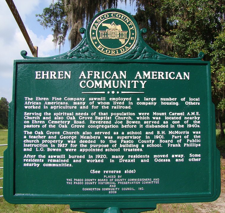 Ehren African-American Community Historical Marker